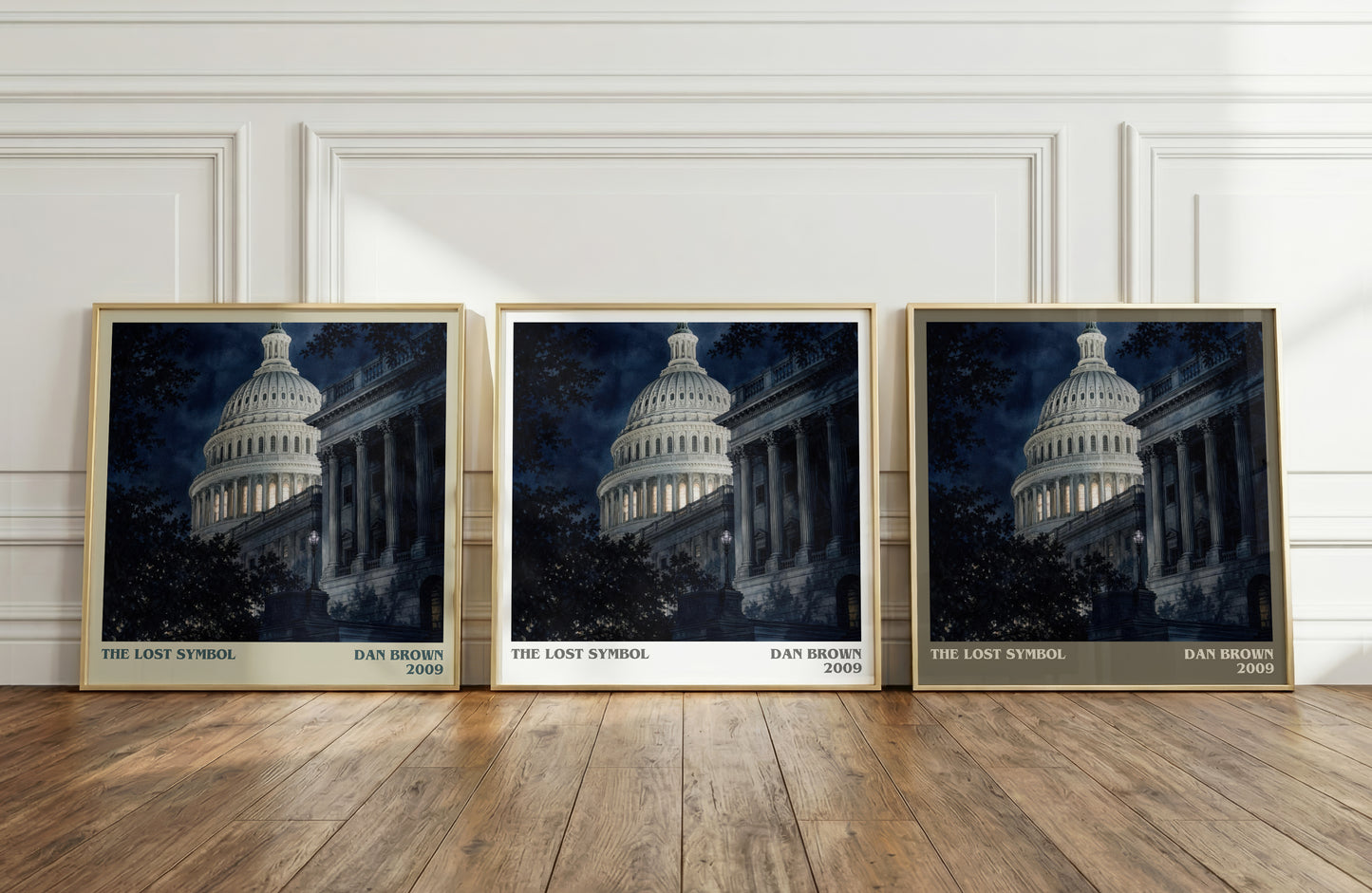 The Lost Symbol literary art print colour and style options – Dan Brown book art
