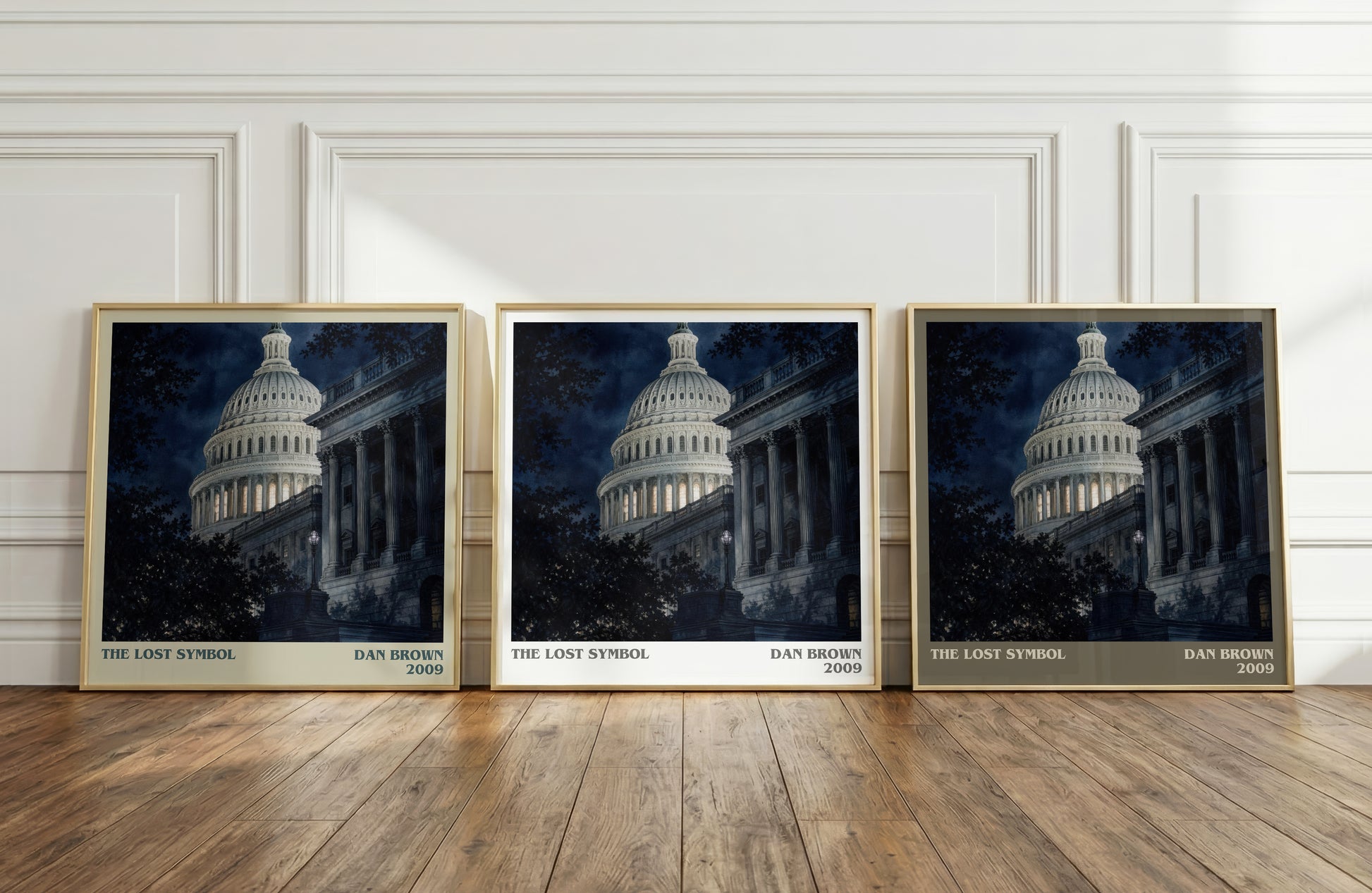 The Lost Symbol literary art print colour and style options – Dan Brown book art
