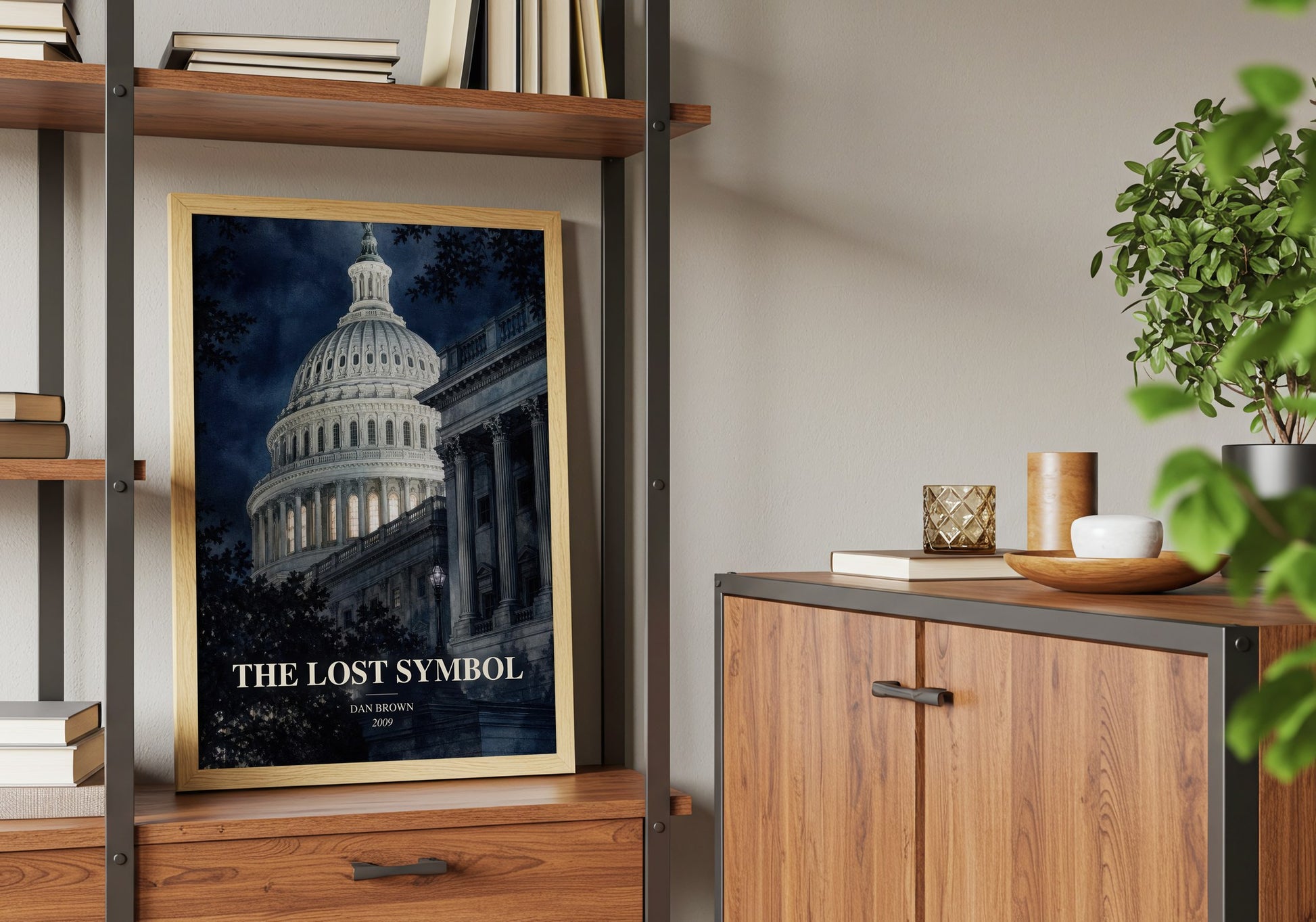 The Lost Symbol book watercolour illustration paper finish options – matte satin gloss