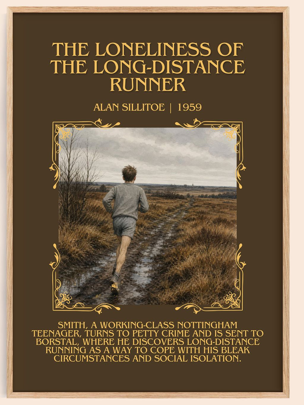 The Loneliness of the Long-distance Runner Minimalist Book Poster by Alan Sillitoe – book poster