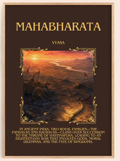 Mahabharata Minimalist Book Poster by Vyasa – book poster