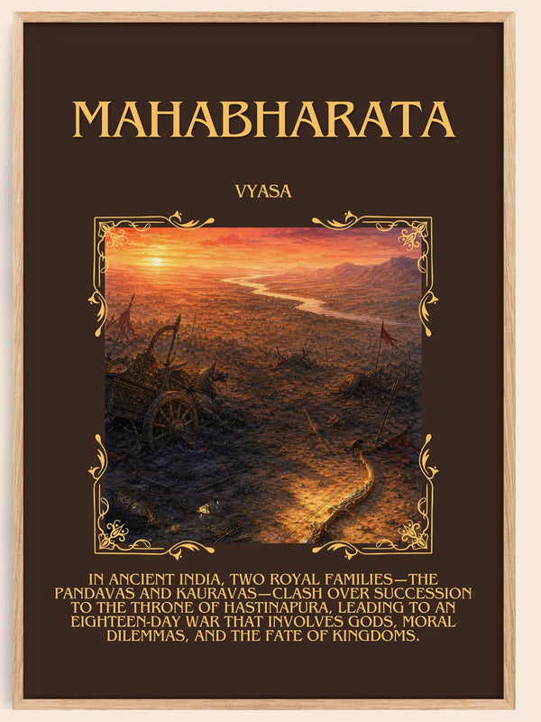 Mahabharata Minimalist Book Poster by Vyasa – book poster