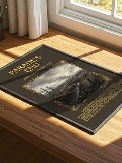 Parade's End Minimalist Book Poster by Ford Madox Ford – print on a sunlit desk
