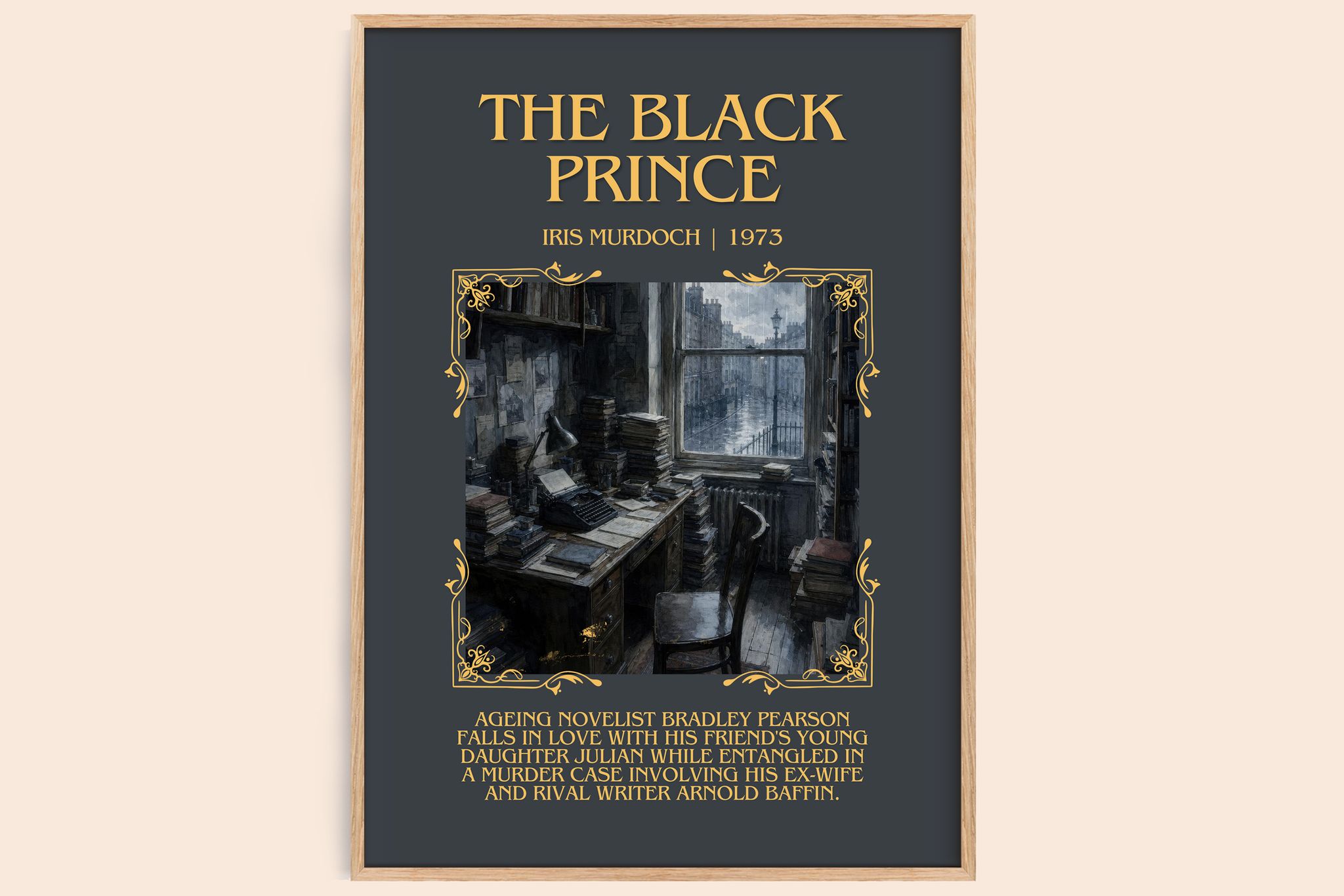 The Black Prince Minimalist Book Poster by Iris Murdoch