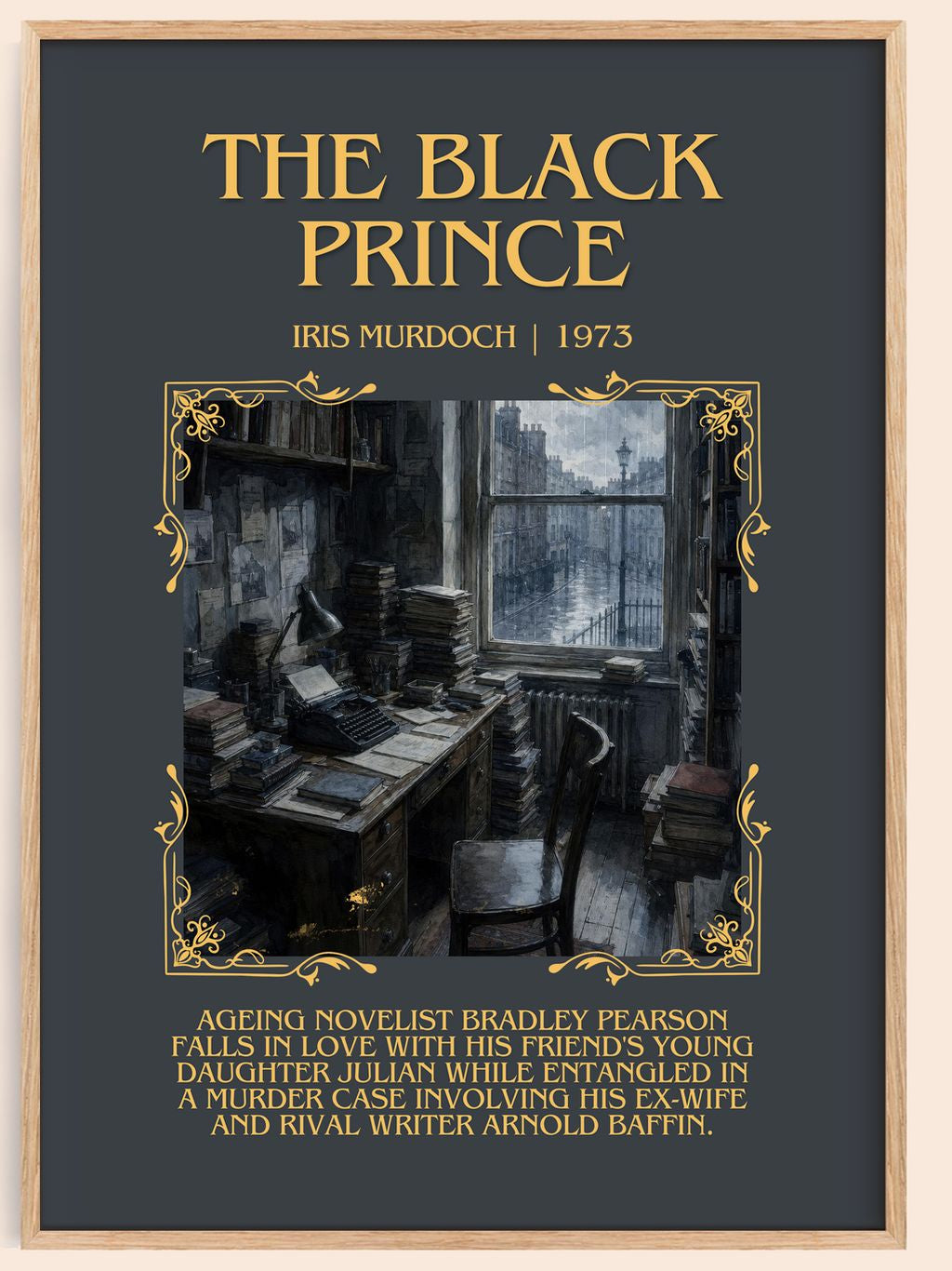 The Black Prince Minimalist Book Poster by Iris Murdoch – book poster