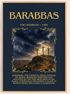 Barabbas Minimalist Book Poster by Par Lagerkvist – book poster