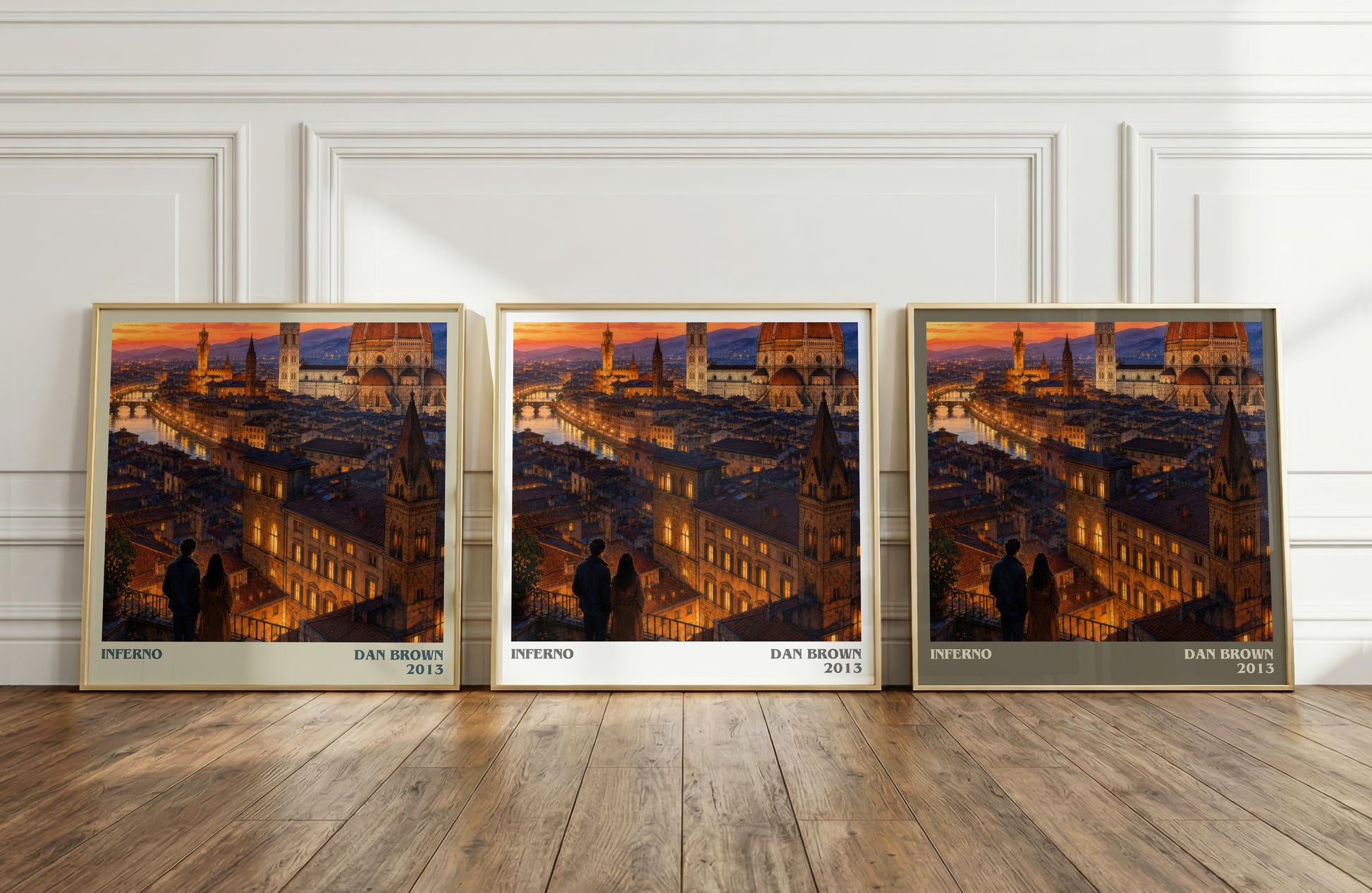 Inferno literary art print colour and style options – Dan Brown book art