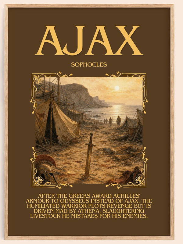 Ajax Minimalist Book Poster by Sophocles – book poster