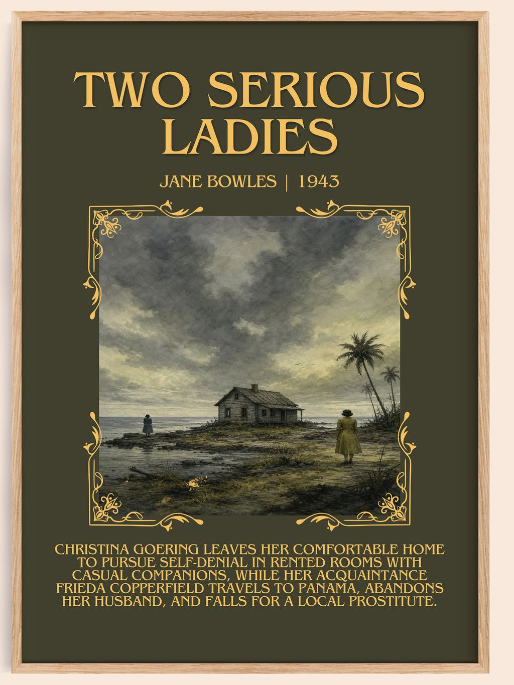 Two Serious Ladies Minimalist Book Poster by Jane Bowles – book poster