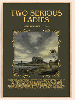 Two Serious Ladies Minimalist Book Poster by Jane Bowles – book poster