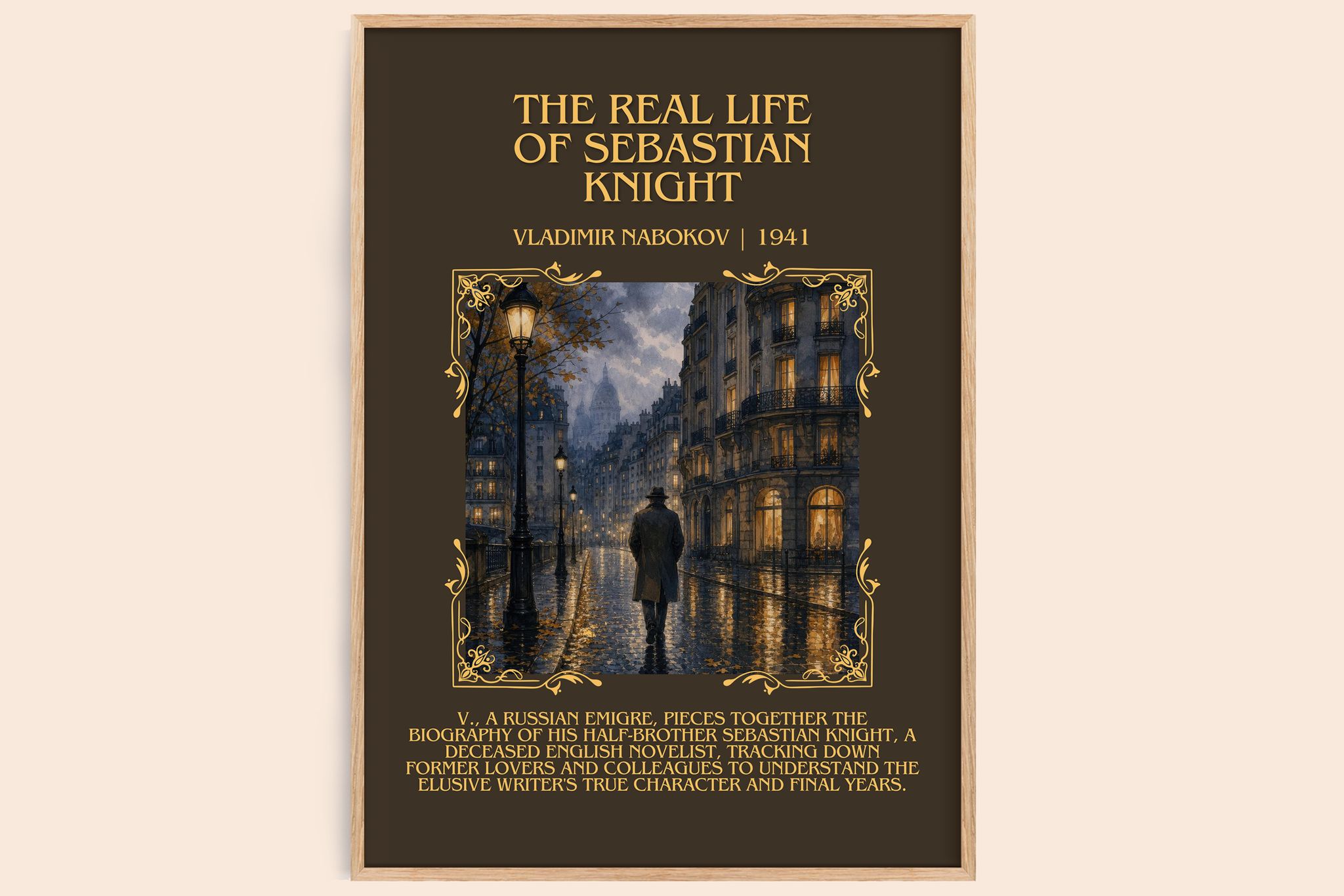 Real Life of Sebastian Knight Minimalist Book Poster by V. Nabokov