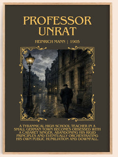 Professor Unrat Minimalist Book Poster by Heinrich Mann – book poster