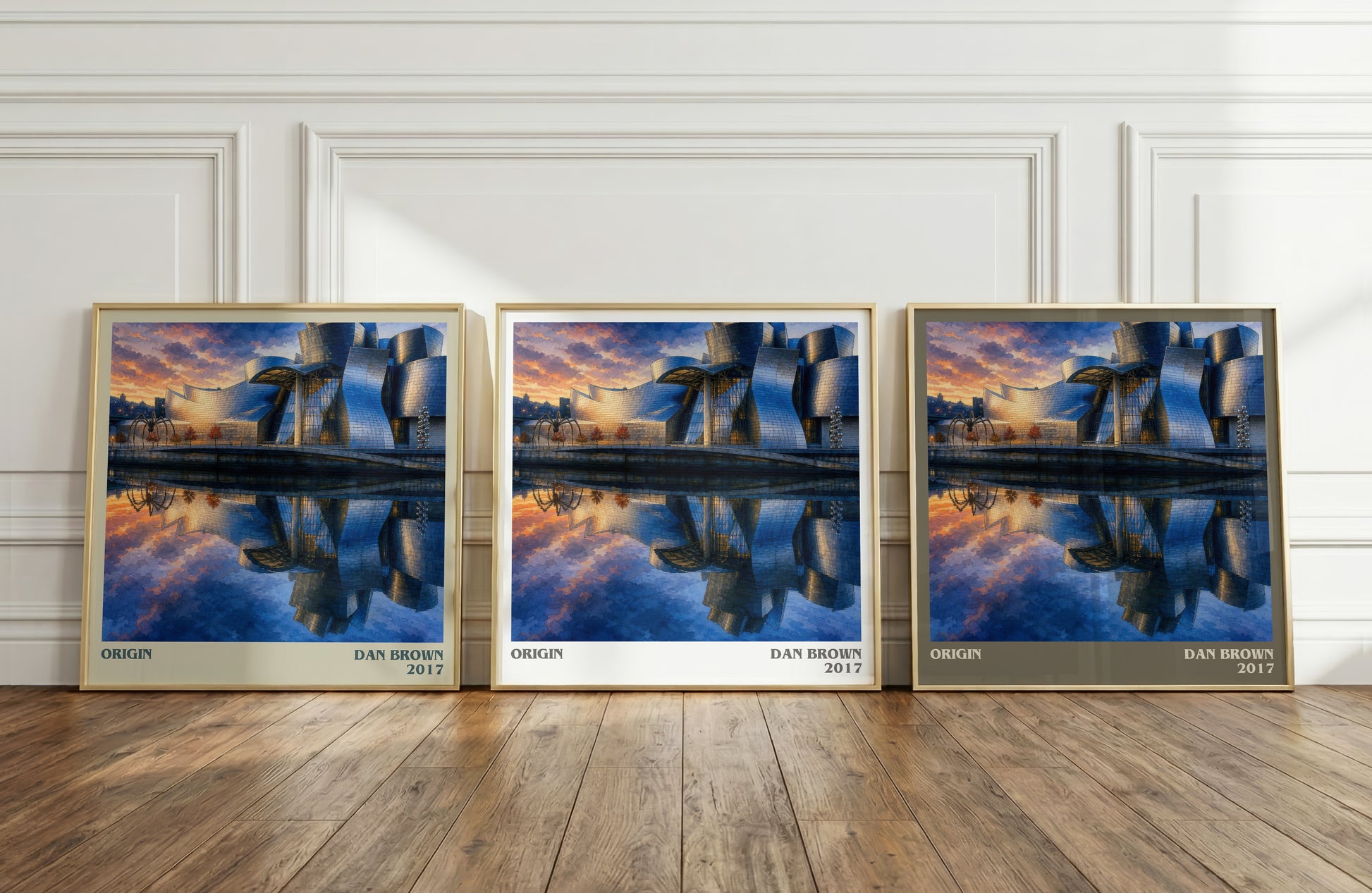 Origin literary art print colour and style options – Dan Brown book art