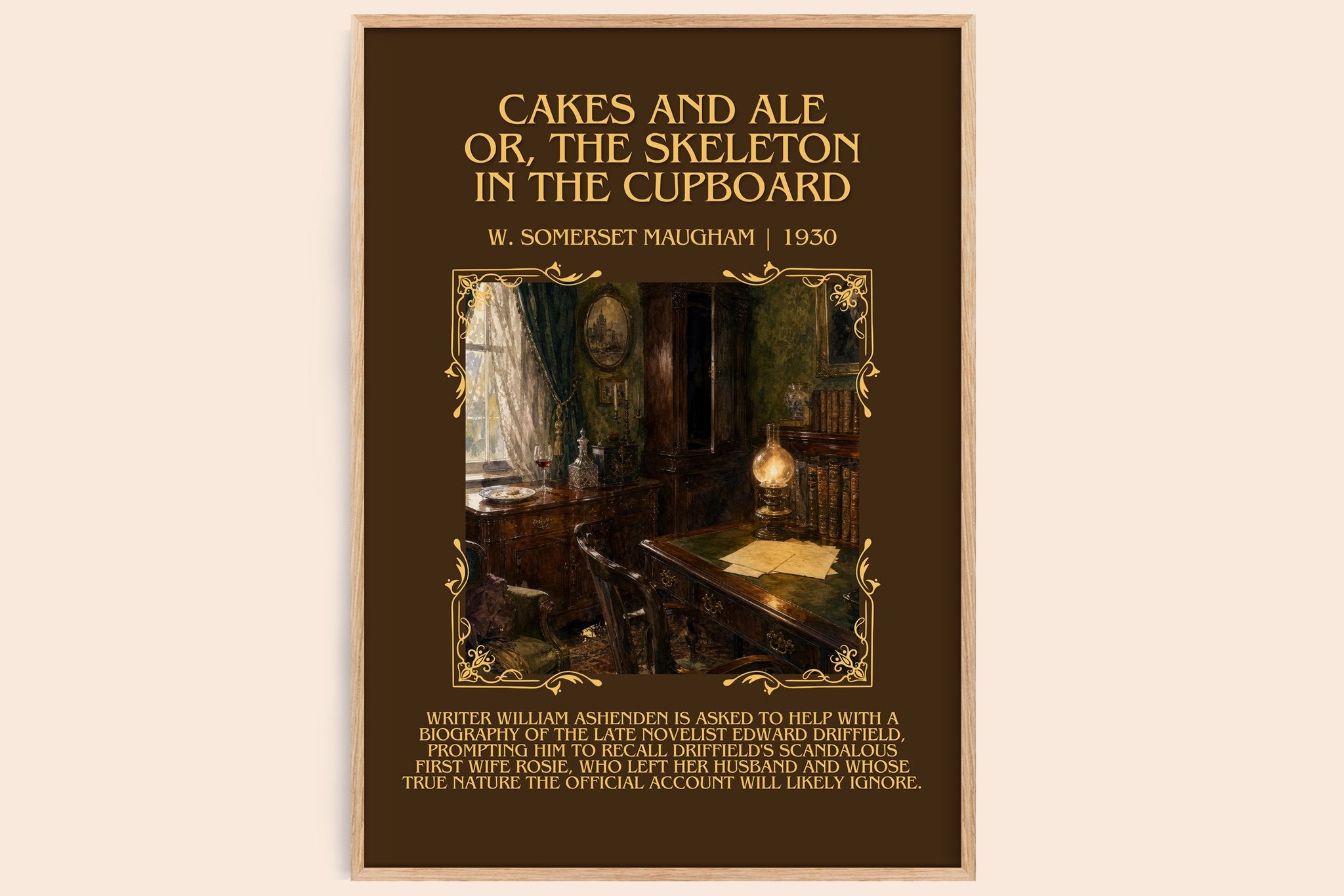 Cakes And Ale Or, The Skeleton In The Cupboard Minimalist Book Poster by W. Somerset Maugham