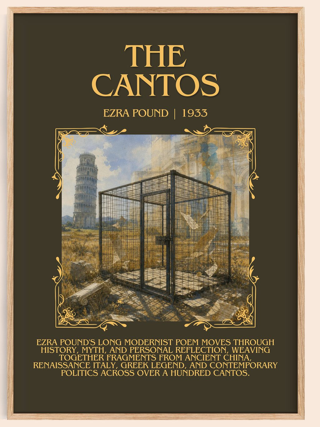 The Cantos Minimalist Book Poster by Ezra Pound – book poster