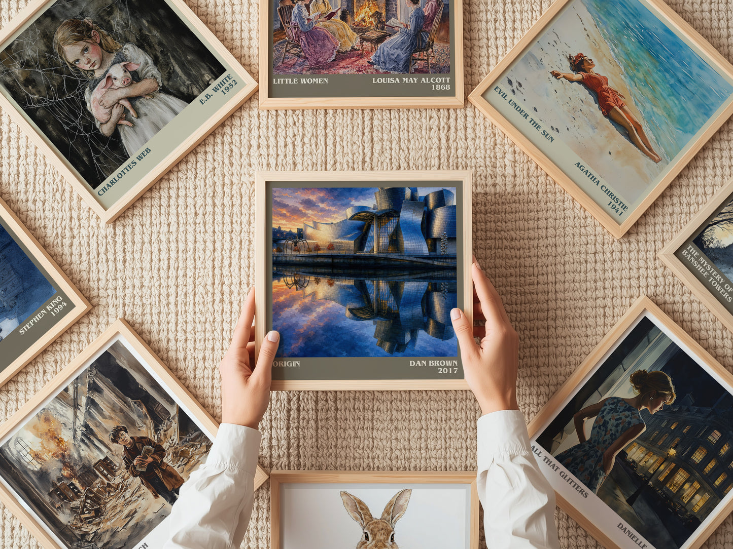 Origin literary book poster framed on wall – thriller wall art