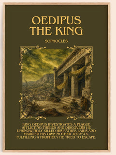 Oedipus the King Minimalist Book Poster by Sophocles – book poster