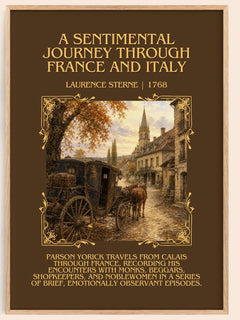 A Sentimental Journey Through France and Italy Minimalist Book Poster by Laurence Sterne – book poster