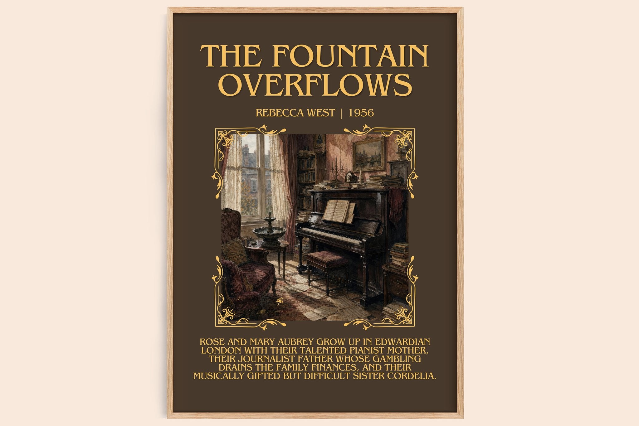 The Fountain Overflows Minimalist Book Poster by Rebecca West