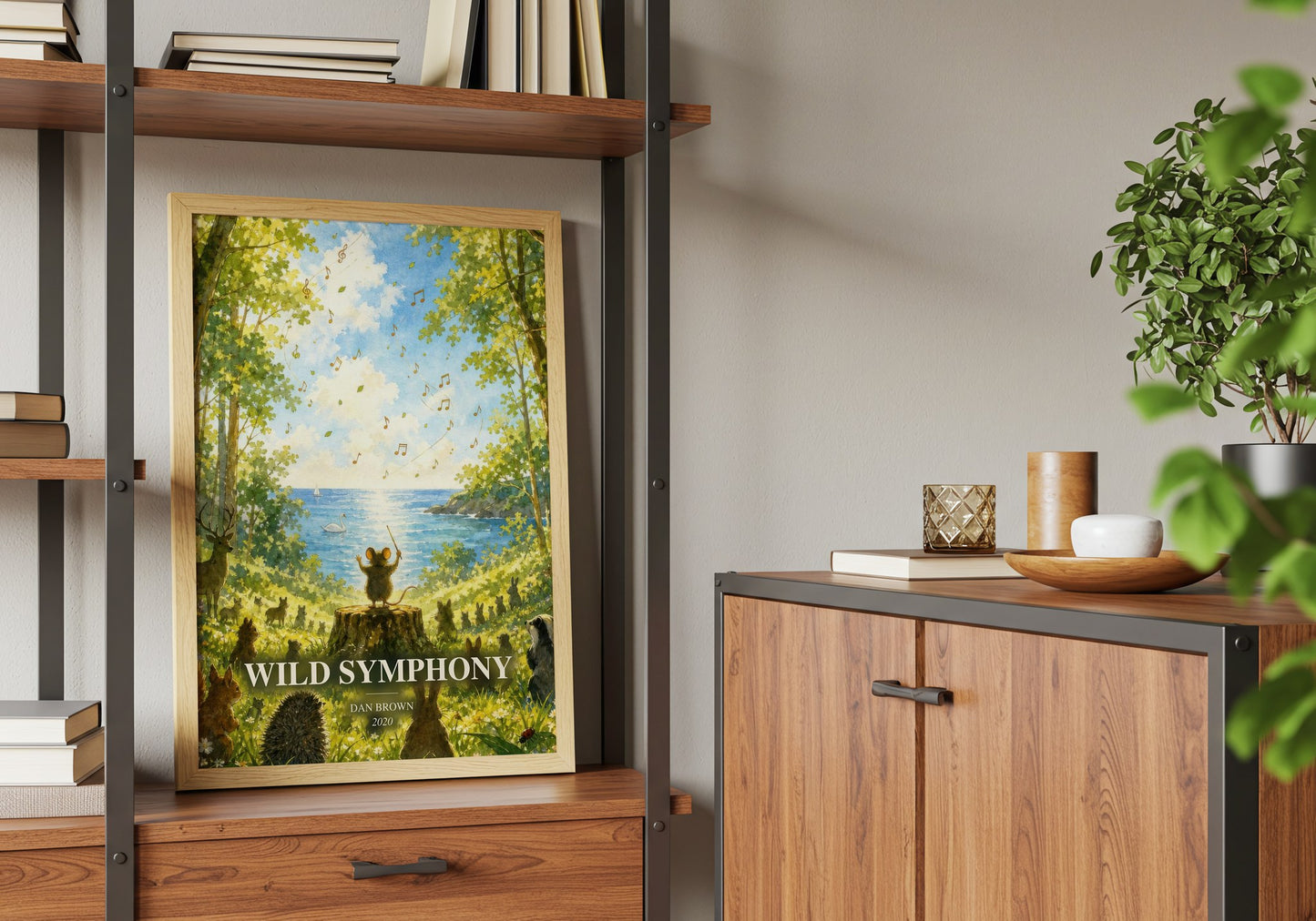 Wild Symphony book watercolour illustration paper finish options – matte satin gloss