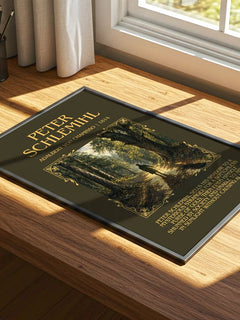 Peter Schlemihl Minimalist Book Poster by Adalbert von Chamisso – print on a sunlit desk