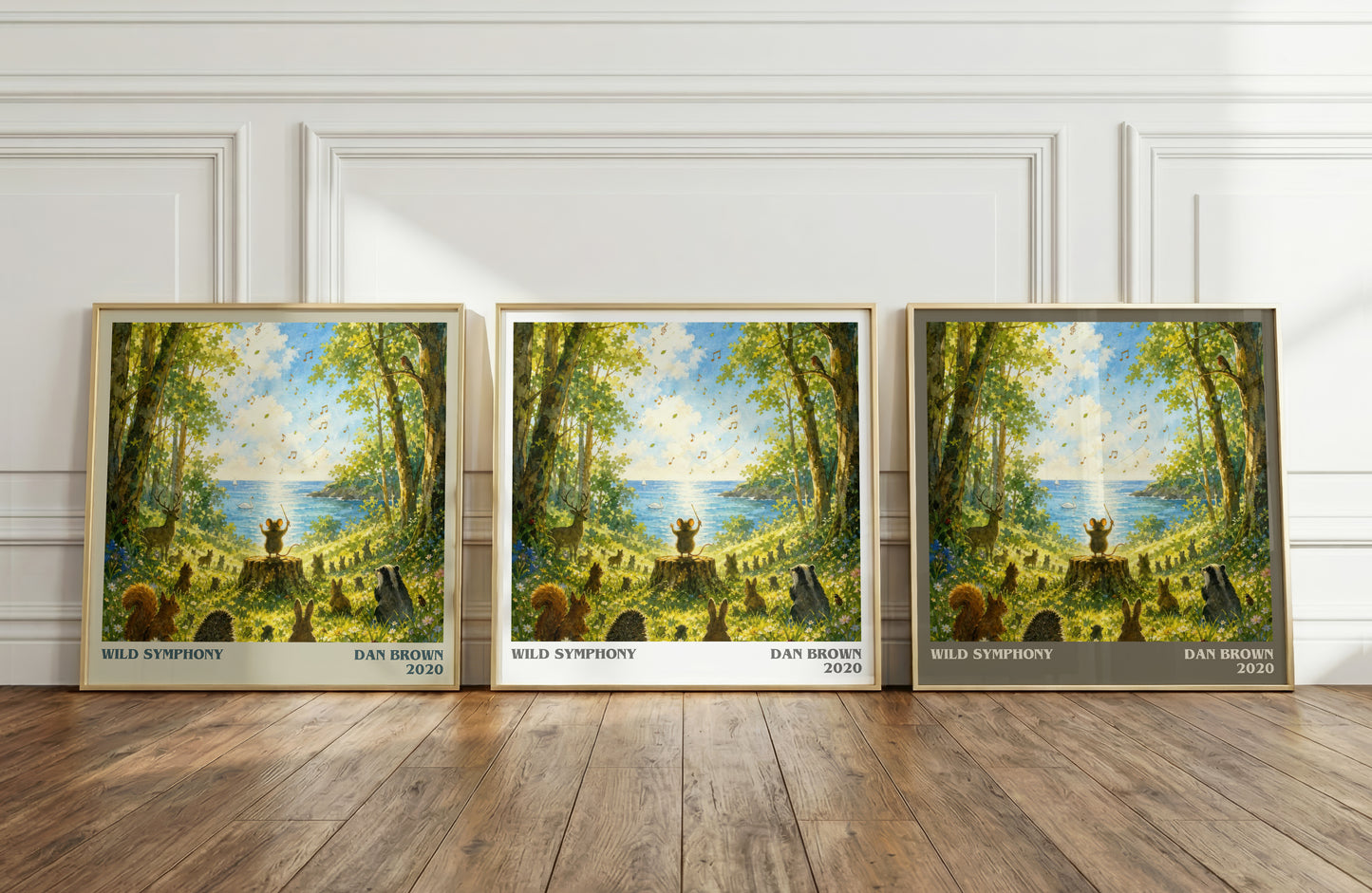 Wild Symphony literary art print colour and style options – Dan Brown book art