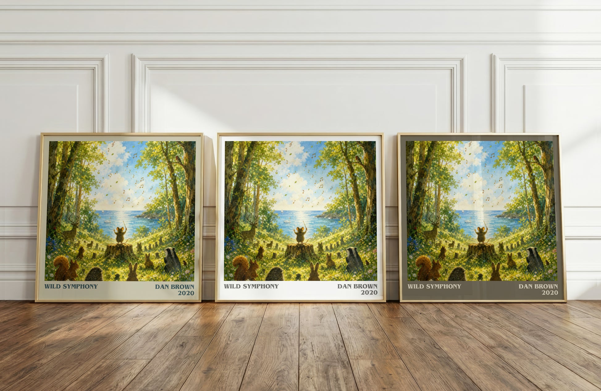 Wild Symphony literary art print colour and style options – Dan Brown book art
