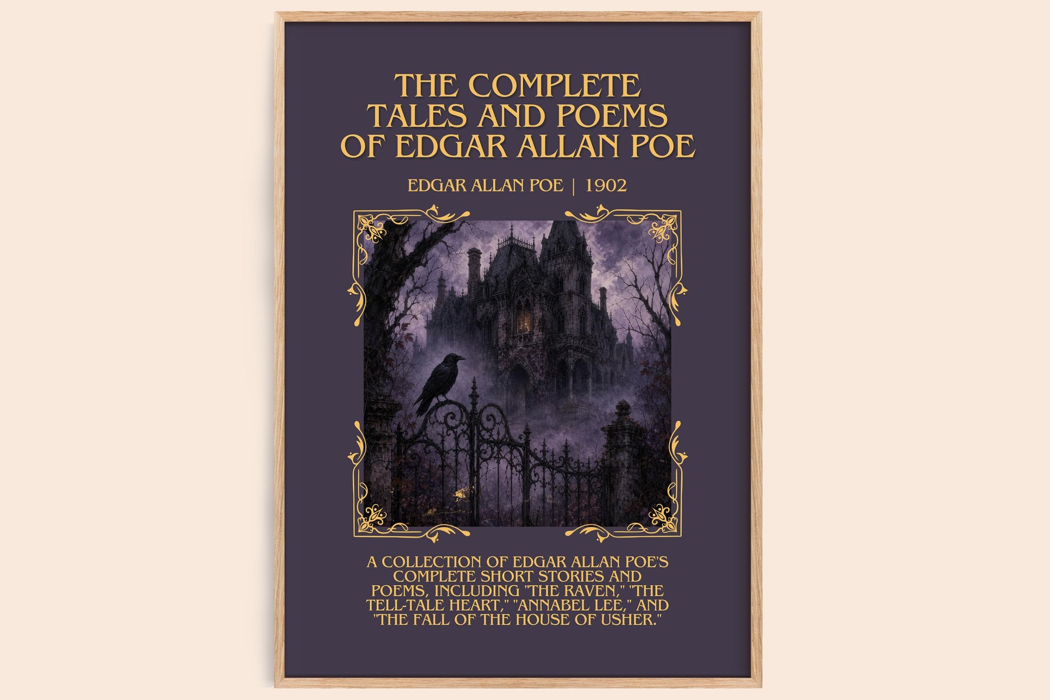 The Complete Tales and Poems of Edgar Allan Poe Minimalist Book Poster by Edgar Allan Poe