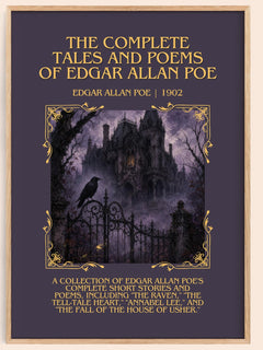 The Complete Tales and Poems of Edgar Allan Poe Minimalist Book Poster by Edgar Allan Poe – book poster