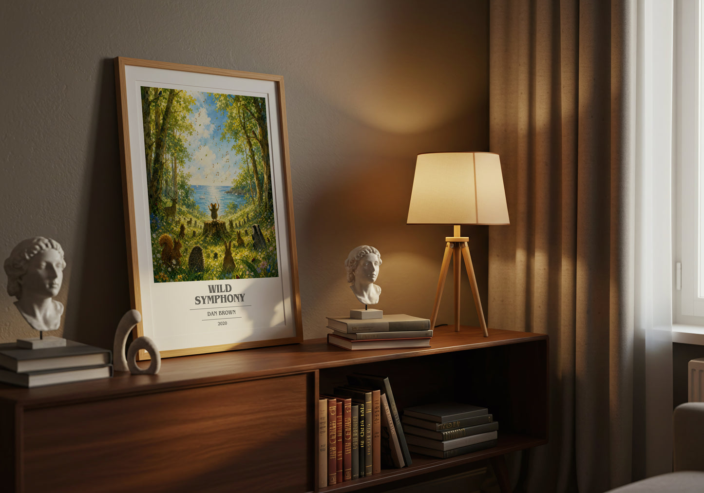 Wild Symphony book cover book poster framed on wall – childrens wall art