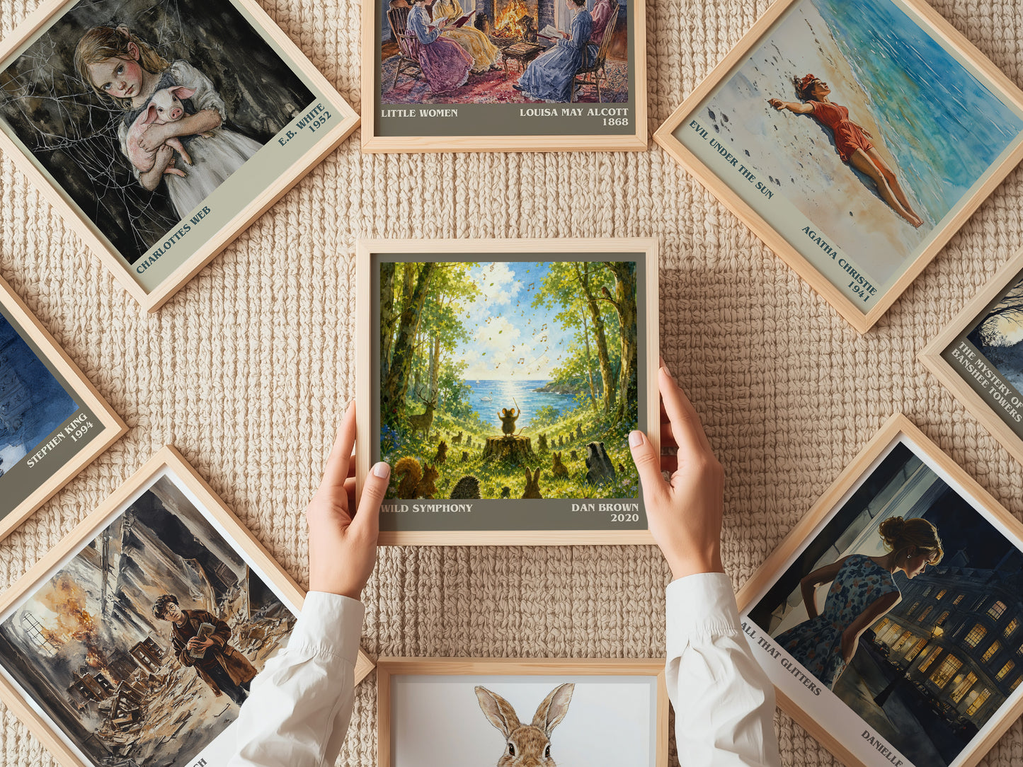 Wild Symphony literary book poster framed on wall – childrens wall art