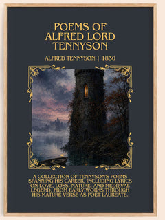 Poems of Alfred Lord Tennyson Minimalist Book Poster by A. Tennyson – book poster