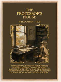 The Professor's House Minimalist Book Poster by Willa Cather – book poster