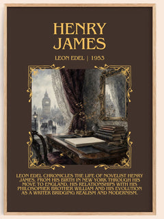 Henry James Minimalist Book Poster by Leon Edel – book poster
