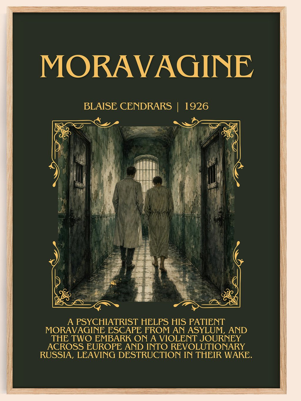 Moravagine Minimalist Book Poster by Blaise Cendrars – book poster