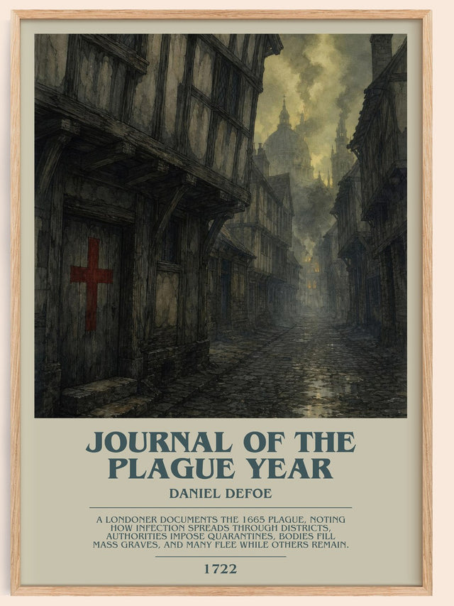 Journal Of The Plague Year Bookish Wall Art by Daniel Defoe