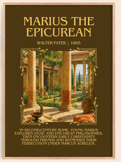 Marius the Epicurean Minimalist Book Poster by Walter Pater – book poster