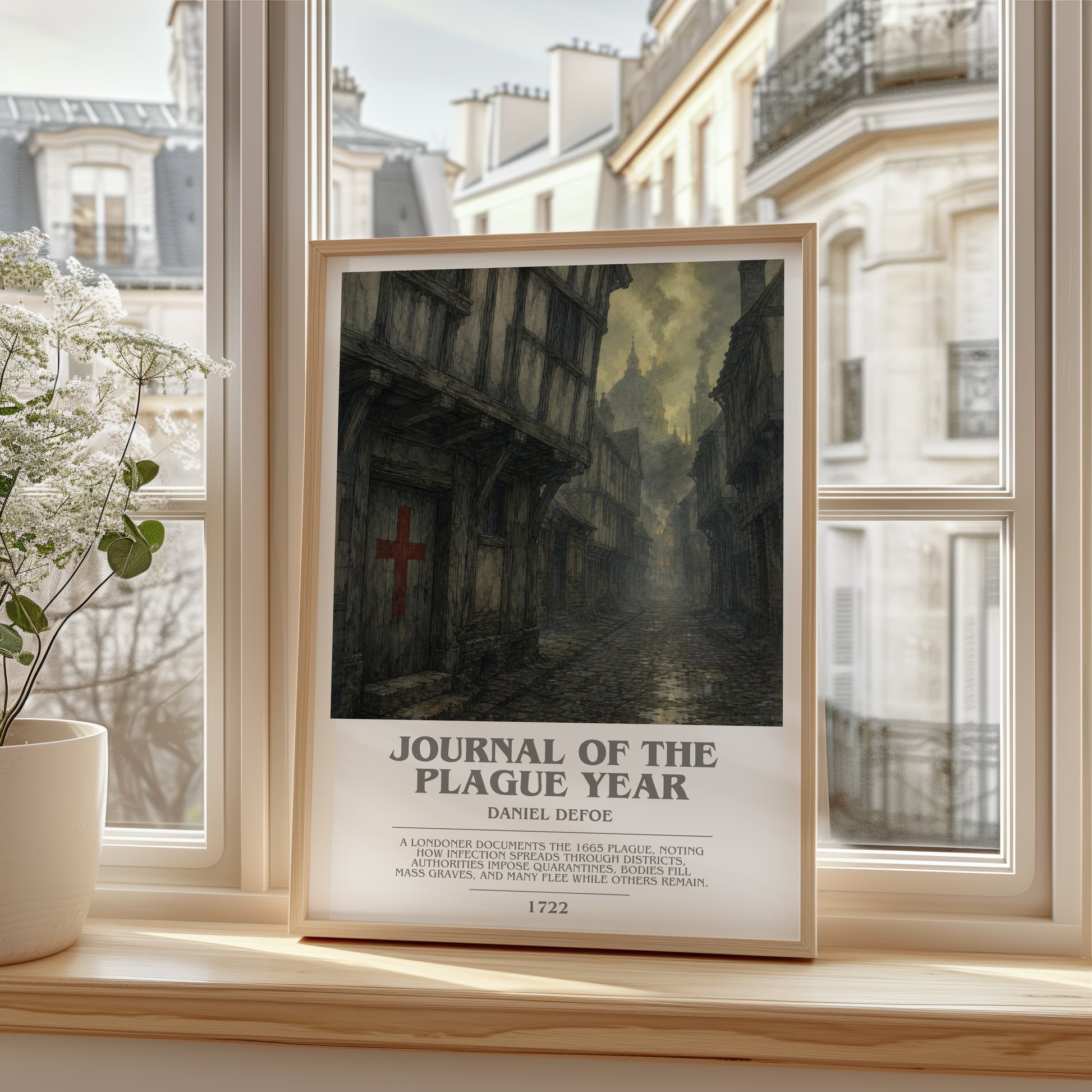 Journal Of The Plague Year bookish poster colour and style options – Daniel Defoe book art