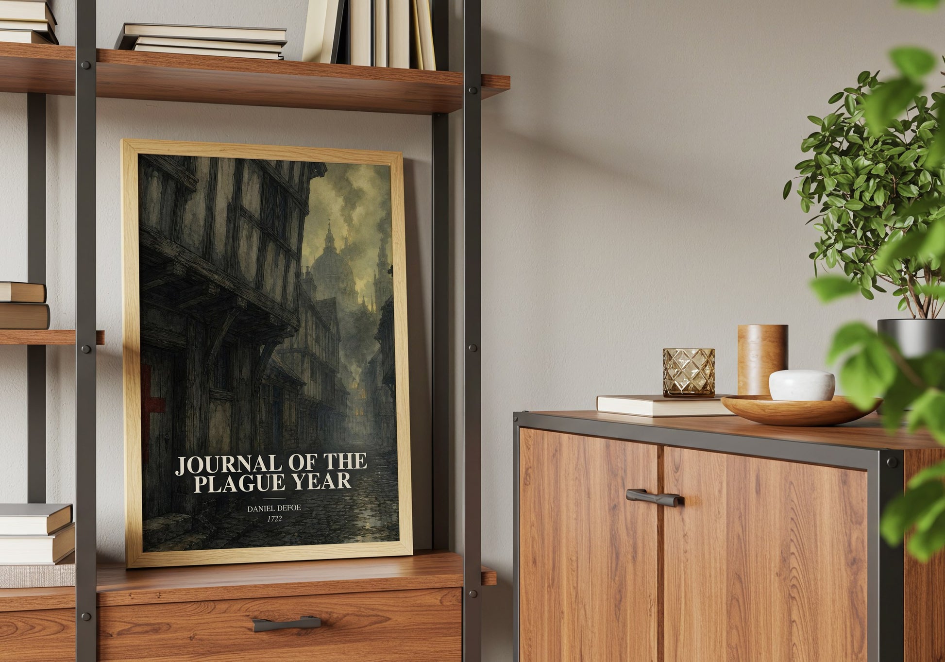 Journal Of The Plague Year book watercolour illustration paper finish options – matte satin gloss