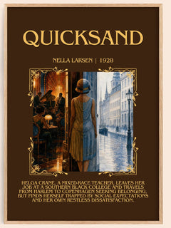 Quicksand Minimalist Book Poster by Nella Larsen – book poster