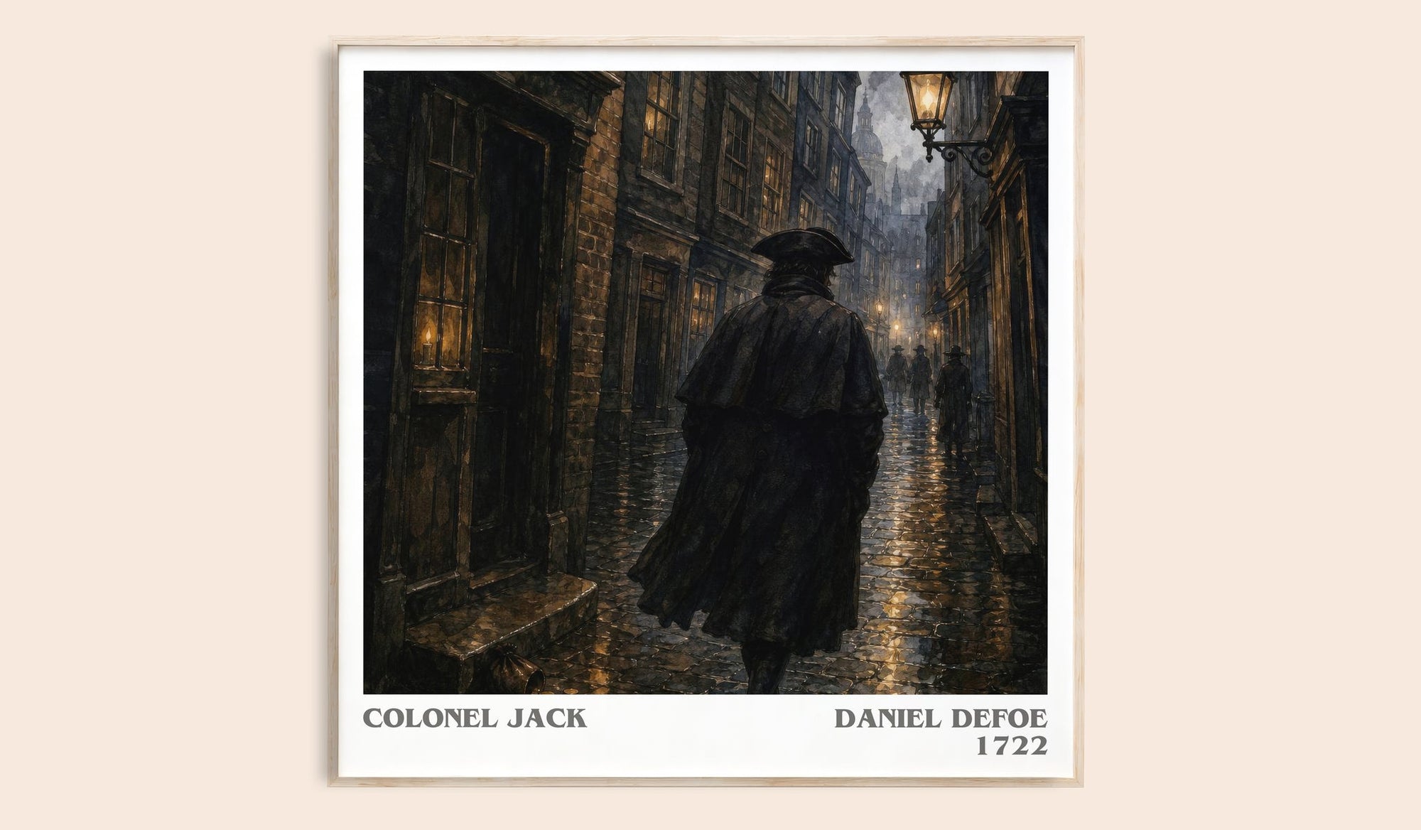 Colonel Jack literary book poster by Daniel Defoe – framed literary art print