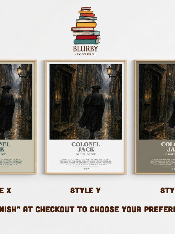 Colonel Jack bookish print in frame leaning in hallway – adventure wall art