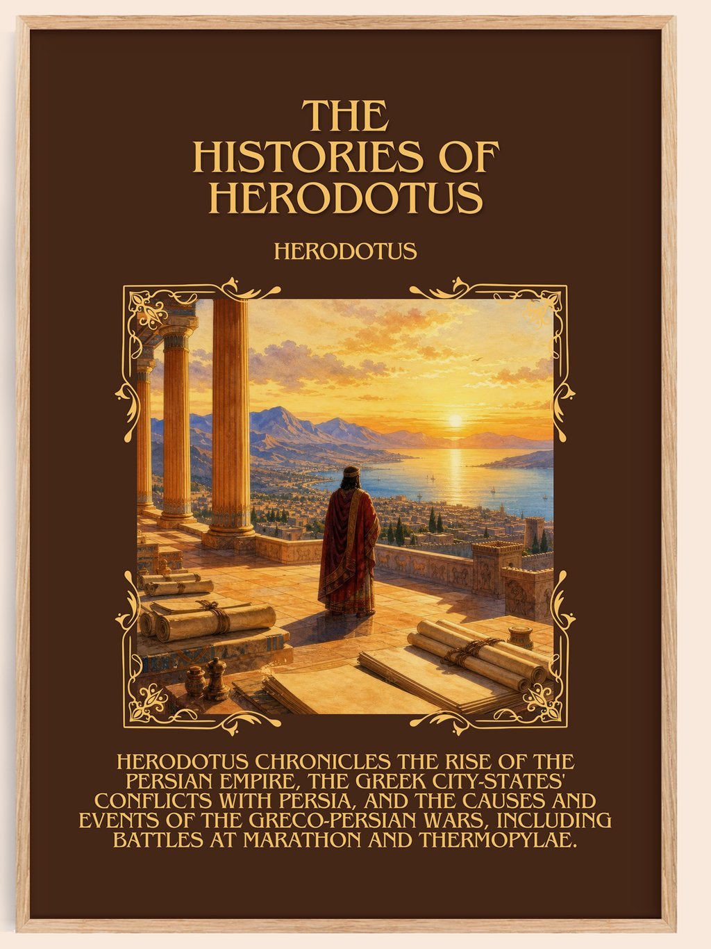 The Histories of Herodotus Minimalist Book Poster by Herodotus – book poster