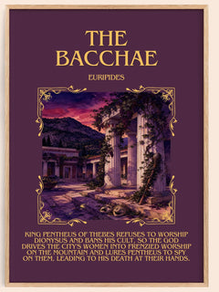 The Bacchae Minimalist Book Poster by Euripides – book poster