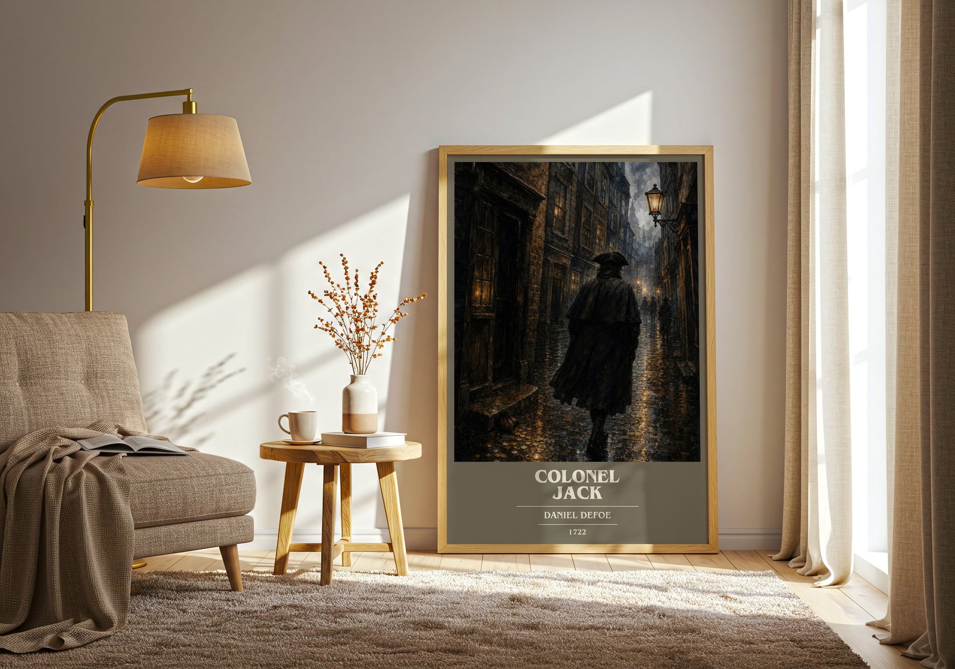 Colonel Jack book cover print on bookshelf – Daniel Defoe fan gift