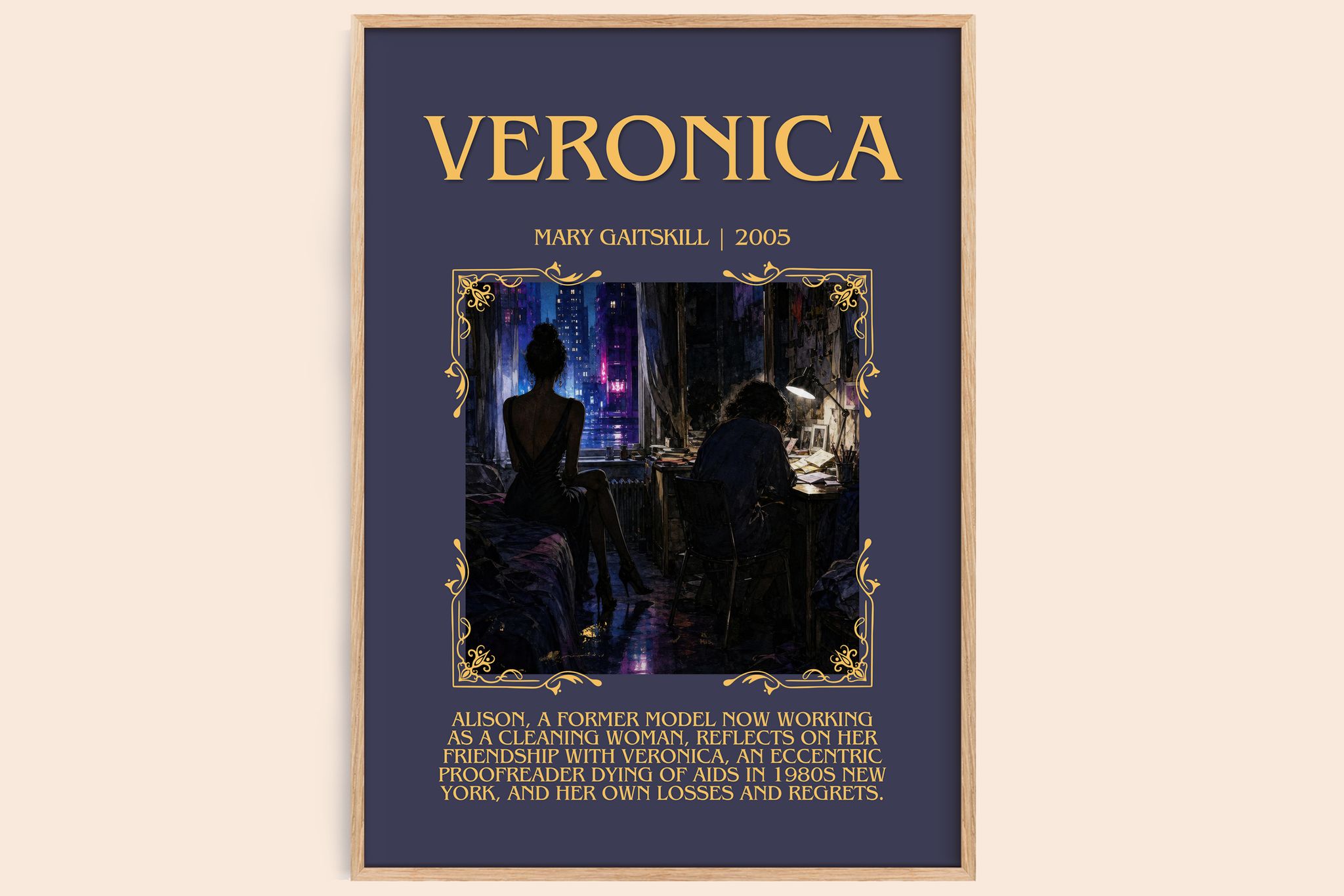 Veronica Minimalist Book Poster by Mary Gaitskill