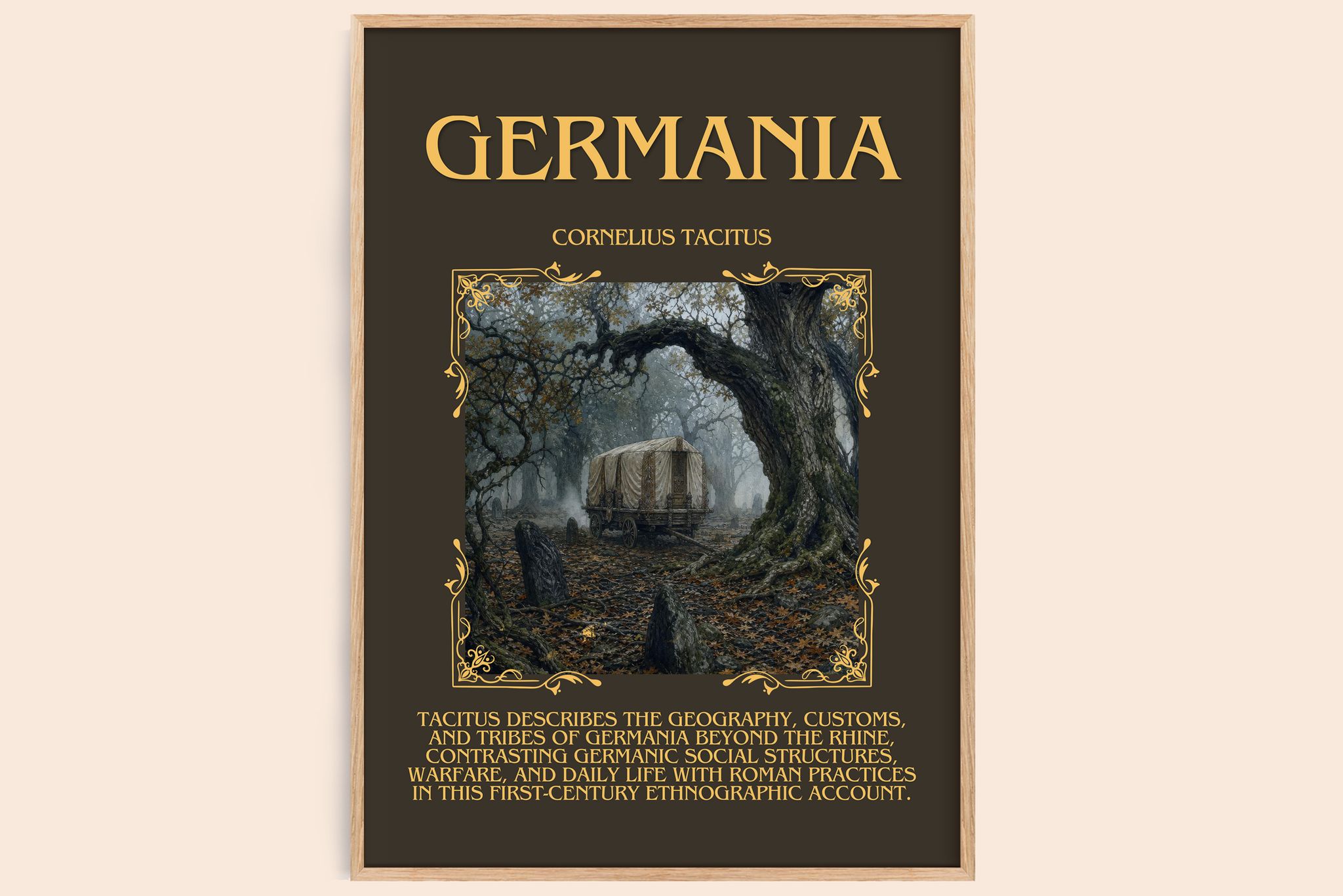 Germania Minimalist Book Poster by Cornelius Tacitus