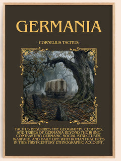 Germania Minimalist Book Poster by Cornelius Tacitus – book poster