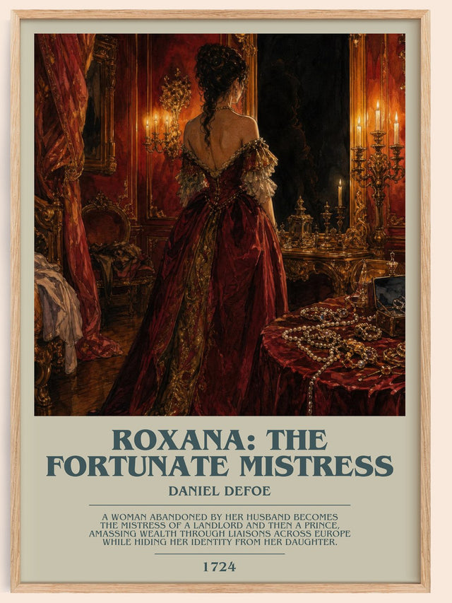 Roxana: The Fortunate Mistress Bookish Wall Art by Daniel Defoe