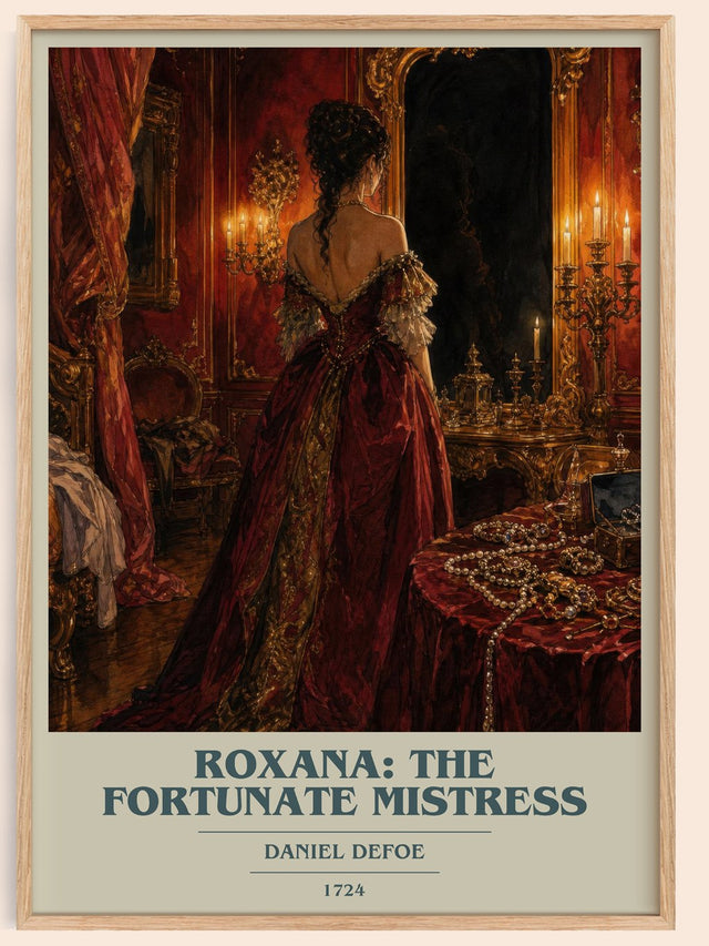 Roxana: The Fortunate Mistress Book Cover Poster by Daniel Defoe